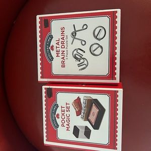 Holiday times games pocket magic set, metal brain drain